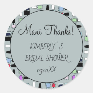 Mani bedankt nagellak ronde sticker