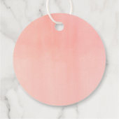 Mani Bedankt Peach Waterverf Floral Vrijgezellenfe Bedankjes Labels (Achterkant)