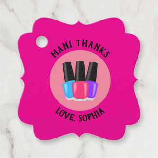 Mani Bedankt Spa Party Favor Labels