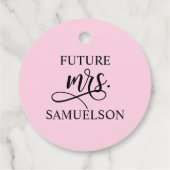 Mani Bedankt Vrijgezellenfeest roze nagellak Bedankjes Labels (Achterkant)