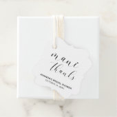 Mani Dank Feestelijke Witte Elegante Bruidsdouche Bedankjes Labels (In situ)