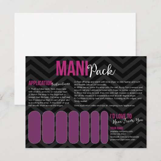 Mani Pack Briefkaarten (Voorkant / Achterkant)