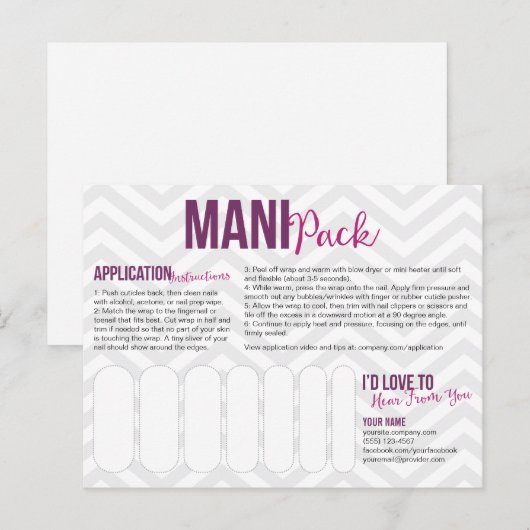Mani Pack Briefkaarten (Voorkant / Achterkant)