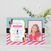 Mani Pedi Beauty Verjaardagsfeestje Pamper Foto Ro Kaart (Staand voorkant)