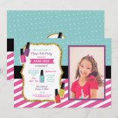 Mani Pedi Beauty Verjaardagsfeestje Pamper Foto Ro Kaart (Voorkant / Achterkant)