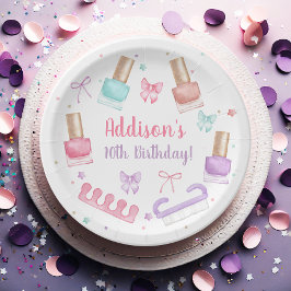 Mani-Pedi Feestje Manicure Pedicure Nagellak Papieren Bordje