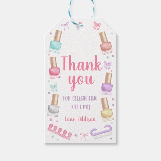 Mani-Pedi Party Manicure Pedicure Nail Polish Cadeaulabel (Voorkant)