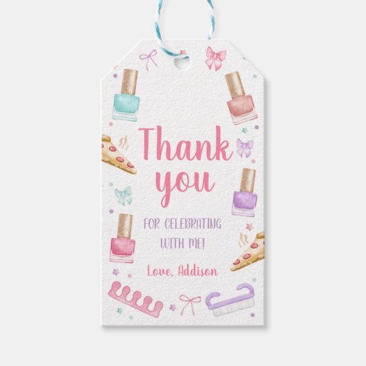 Mani-Pedi Party Manicure Pedicure Nail Polish Cadeaulabel (Voorkant)