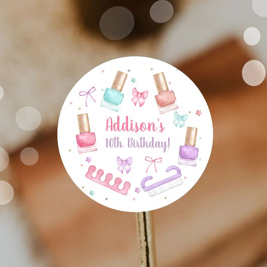 Mani-Pedi Party Manicure Pedicure Nail Polish Ronde Sticker