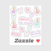 Mani-Pedi Party Manicure Pedicure Nail Polish Sticker (Vel)
