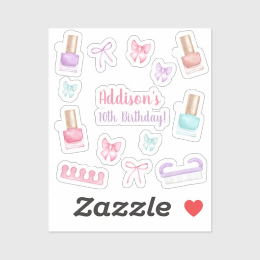 Mani-Pedi Party Manicure Pedicure Nail Polish Sticker (Vel)