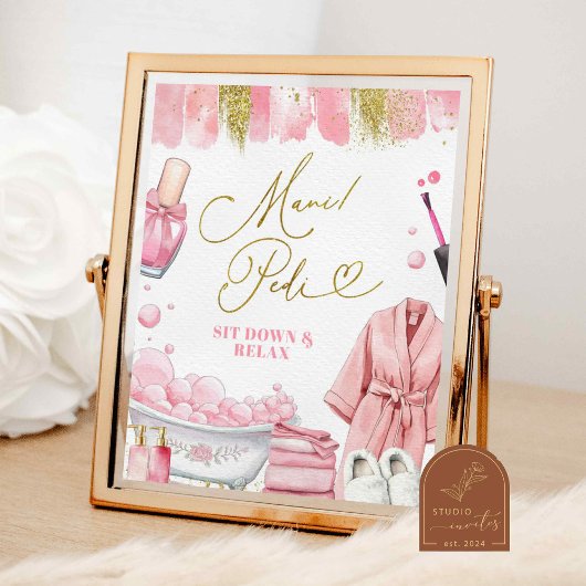 Mani Pedi Spa Feest Bord Poster