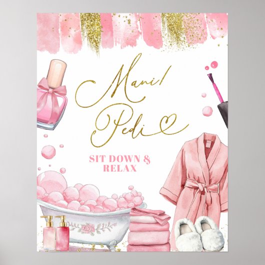 Mani Pedi Spa Partijbord Poster (Voorkant)
