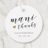 Mani Thanks Bruidsfeest Nagellak Bedankjes Labels (Voorkant)