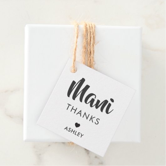 Mani Thanks Labels, Manicure Set Cadeaulabel, Kraf Bedankjes Labels (In situ)