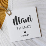 Mani Thanks Labels, Manicure Set Gift Label, Kraft Bedankjes Labels<br><div class="desc">Dit zijn de perfecte kleine giftlabels. U kunt de tekst op de voor- en achterkant aanpassen en ook de kleuren wijzigen.</div>