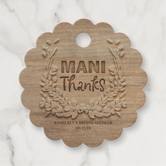 Mani Thanks - Rustieke Dank Je Bedankjes Labels (Voorkant)
