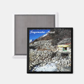 Mani Wheel, aangedreven door water, Himalaya - Nep Magneet (Voorkant / Achterkant)