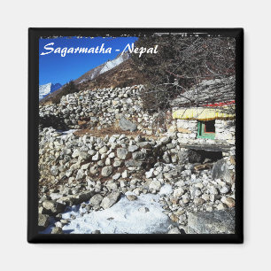 Mani Wheel Water aangedreven, Himalaya - Nepal Magneet