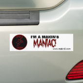 Maniac-bumpersticker Bumpersticker (Op auto)