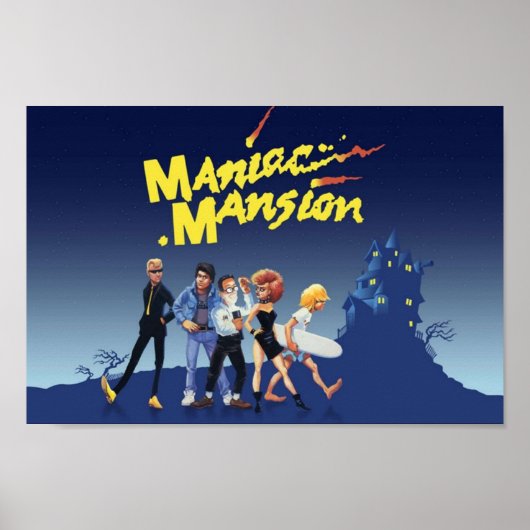 Maniac Mansion 09 Game Hoesje Poster (Voorkant)