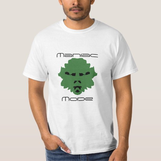 Maniac Mode Groen T-shirt (Voorkant)