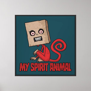 Maniacale Gemaskerde Apen Spirituele Dier Canvas Afdruk