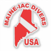 Maniacs Dive Club Classic Logo Die Cut Sticker (Voorkant)