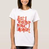 Manic Maandag 80 s Retro Pop Culture Typografie T-shirt (Voorkant)