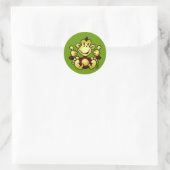 Manic Monkey Ronde Sticker (Tas)