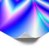 Manic Star in Blue Pink en White Poster (Hoek)