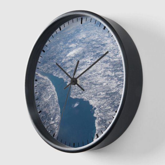 Manicouagan krater en de St. Lawrence rivier (Hoek)