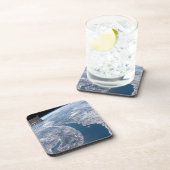 Manicouagan krater en de St. Lawrence rivier Bier Onderzetter (Rechterzijde)