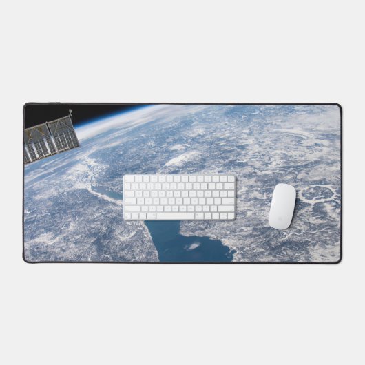 Manicouagan krater en de St. Lawrence rivier Bureaumat (Keyboard & Muis)