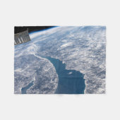 Manicouagan krater en de St. Lawrence rivier Fleece Deken (Voorkant (Horizontaal))