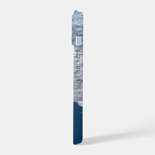 Manicouagan krater en de St. Lawrence rivier iPhone 15 Case (Linkerkant)