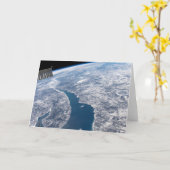 Manicouagan krater en de St. Lawrence rivier Kaart (Gele Bloem)