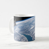 Manicouagan krater en de St. Lawrence rivier Koffiemok (Voorkant links)