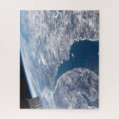 Manicouagan krater en de St. Lawrence rivier Legpuzzel (Verticaal)