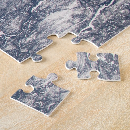 Manicouagan krater en de St. Lawrence rivier Legpuzzel (Zijkant)