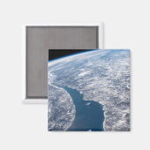 Manicouagan krater en de St. Lawrence rivier Magneet (Voorkant / Achterkant)