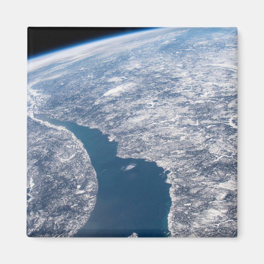 Manicouagan krater en de St. Lawrence rivier Magneet (Voorkant)