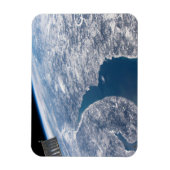 Manicouagan krater en de St. Lawrence rivier Magneet (Verticaal)