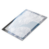 Manicouagan krater en de St. Lawrence rivier Notitieblok (Schuin)