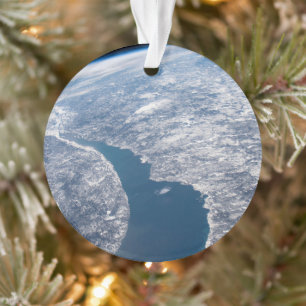 Manicouagan krater en de St. Lawrence rivier Ornament
