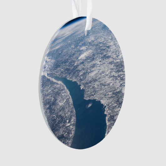 Manicouagan krater en de St. Lawrence rivier Ornament (voorkant)