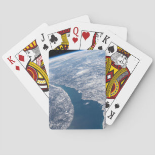 Manicouagan krater en de St. Lawrence rivier Pokerkaarten
