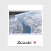 Manicouagan krater en de St. Lawrence rivier Sticker (Vel)