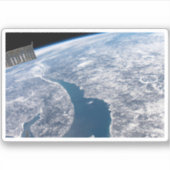 Manicouagan krater en de St. Lawrence rivier Sticker (Voorkant)