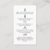 Manicure Aftercare Kaart Visitekaartje (Achterkant)